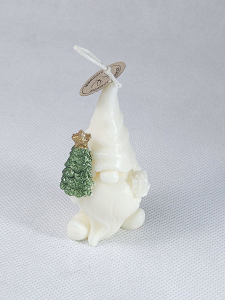 Świeca Gnom z Kolorową Choinką